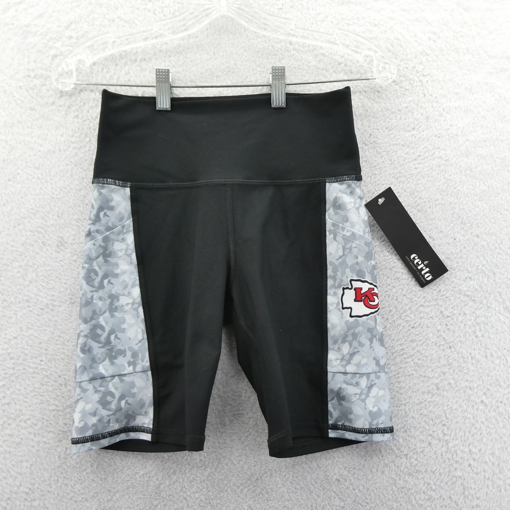 Certo Shorts Womens Small Kansas‎ City Chiefs Black Camo Pockets Performance NFL